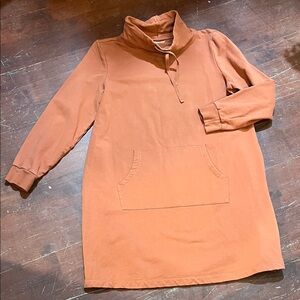Coldwater Creek Terracotta Long Sleeve Dress